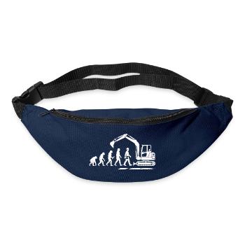 Evolution Bagger Baggerfahrer Bauarbeiter Mensch - Gürteltasche - Navy - Vorne