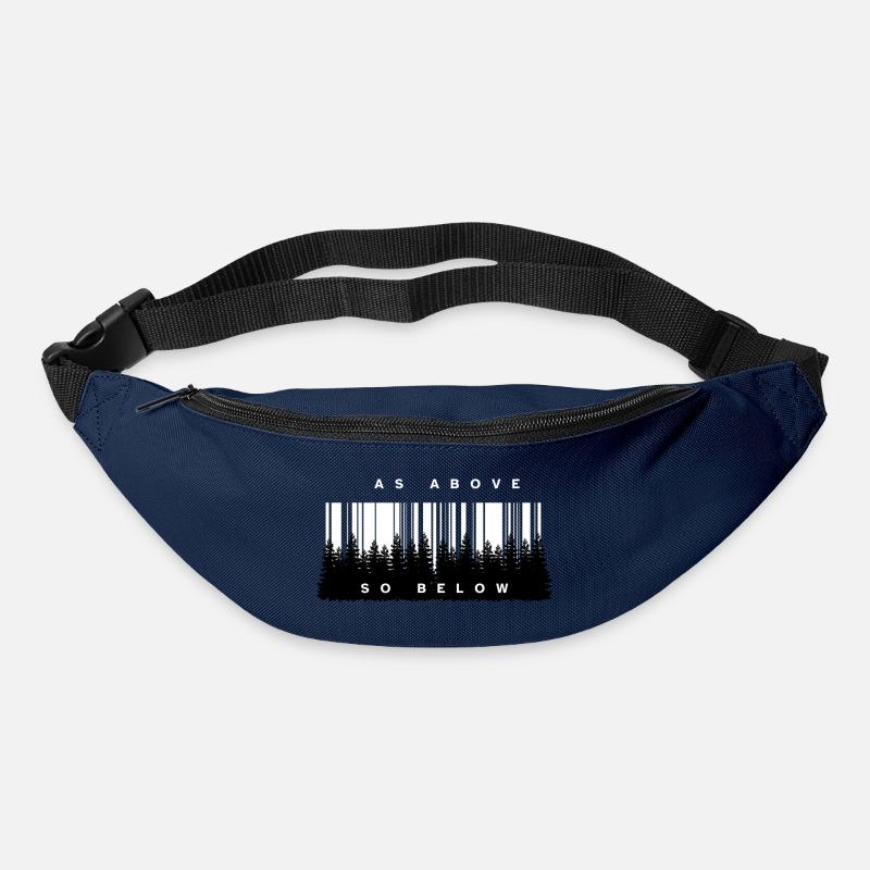 Wie oben, so unten Forest Barcode - Gürteltasche - Navy