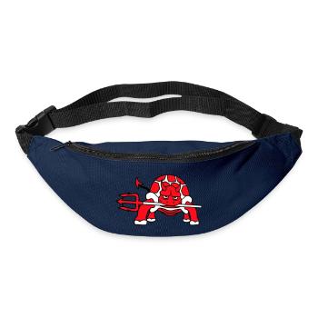 Tortue Diable Enfer Trident Mal Démon Cool - Sac banane - marine - Devant