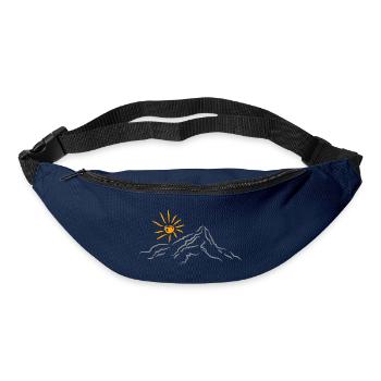 Paysage naturel montagneux - Sac banane - marine - Devant