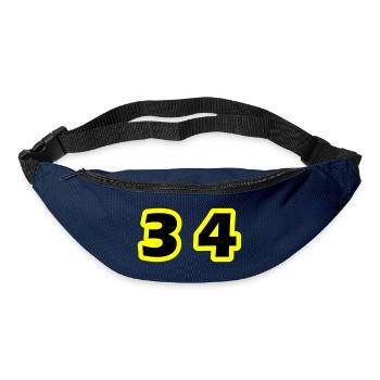34 Symbole numérique - Sac banane - marine - Devant