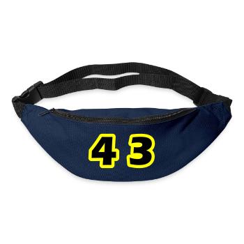 43 Zahl symbol - Gürteltasche - Navy - Vorne