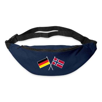 Deutschland Norwegen Freundschaftsflagge - Gürteltasche - Navy - Vorne