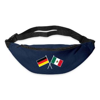 Germany x Mexico Crossed Friendship Flags - Gürteltasche - Navy - Vorne