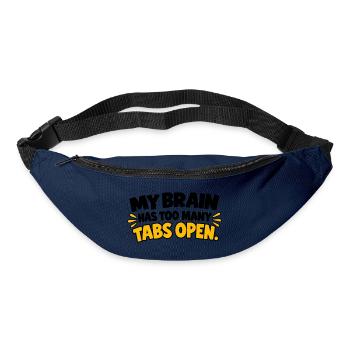 Lustiges Überdenken-Zitat - Gürteltasche - Navy - Vorne