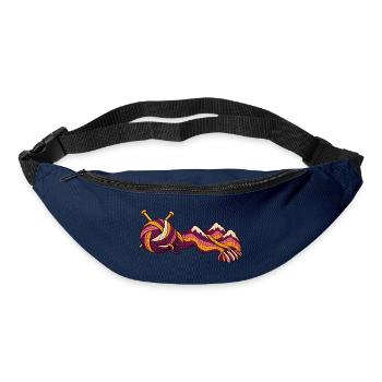 Garn wird zum Bergschal - Gürteltasche - Navy - Vorne