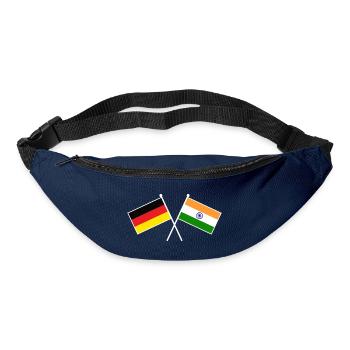Germany x India Crossed Friendship Flags - Gürteltasche - Navy - Vorne