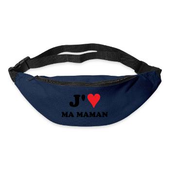 J'aime ma maman - Sac banane - marine - Devant