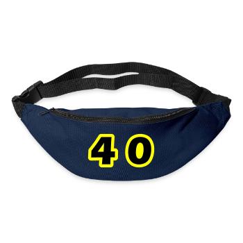 40 Symbole numérique - Sac banane - marine - Devant