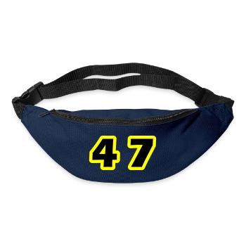 47 Zahl symbol - Gürteltasche - Navy - Vorne