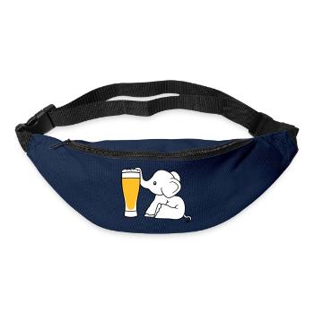 elephant beer suck alcohol drink thirst drunk - Bum bag - navy - Front