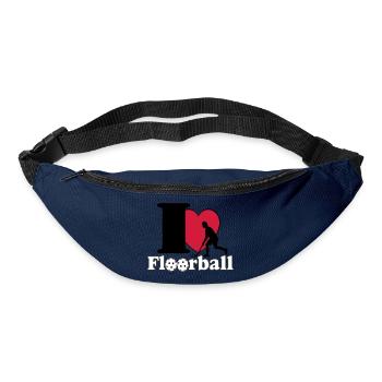 Floorball , Unihockey , Hockey , Fun I love.. - Gürteltasche - Navy - Vorne