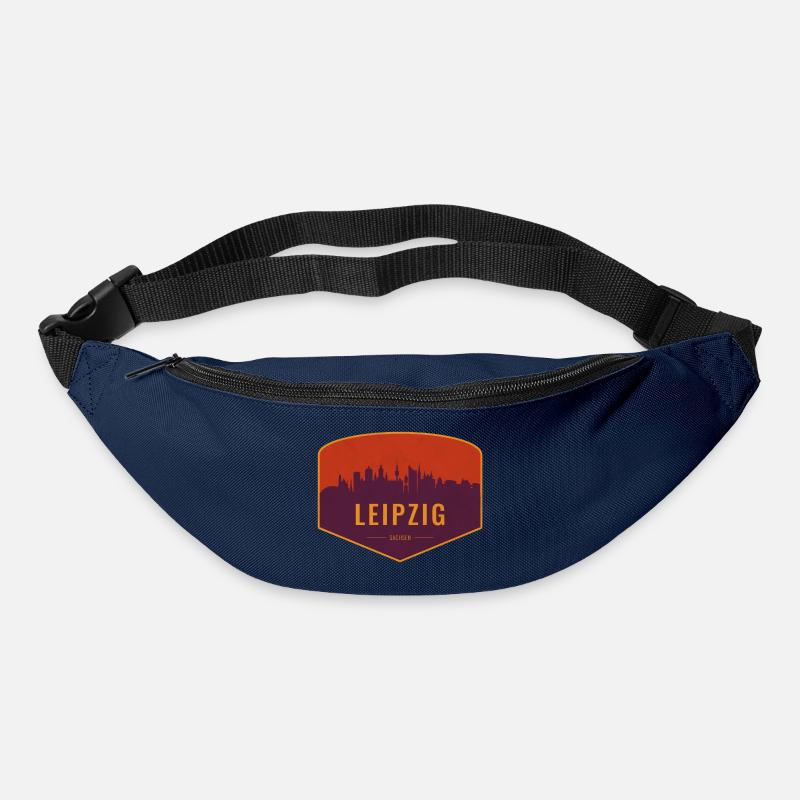 Leipzig Skyline Shield - Gürteltasche - Navy