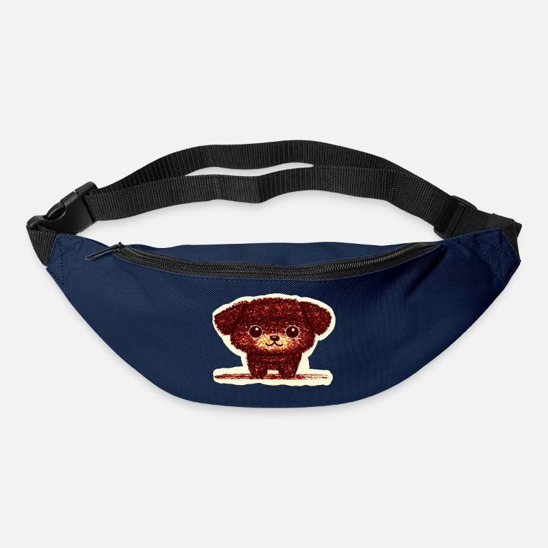Winziges Hündchen (Rot) - Gürteltasche - Navy