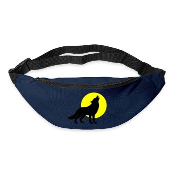Wolf Silhouette - Gürteltasche - Navy - Vorne