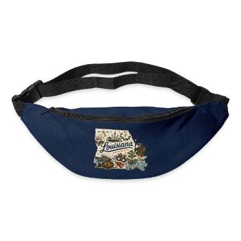 Louisiana Pelican State Vintage Reiseaufkleber - Gürteltasche - Navy - Vorne