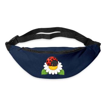 Ladybug Daisy Friend – Marienkäfer Gänseblümchen - Gürteltasche - Navy - Vorne