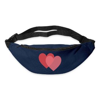 HERZ. HERZ. VALENTINSTAG. LIEBE. LIEBE. PAAR. - Gürteltasche - Navy - Vorne