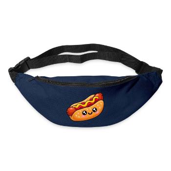 Kawaii Hotdog mit Kulleraugen - Gürteltasche - Navy - Vorne