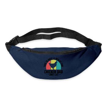 Huhn Papa Spruch Retro - Gürteltasche - Navy - Vorne