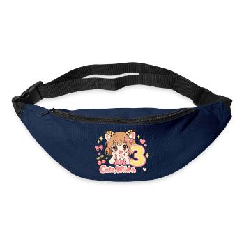 Cute Wild & 3 Leopard Girl Theme - Gürteltasche - Navy - Vorne