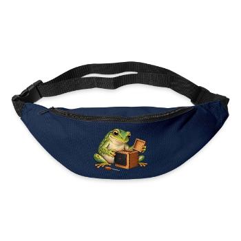 Frosch baut eine Lochkamera - Gürteltasche - Navy - Vorne