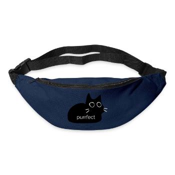Purrfect - Conception de chat pour les amoureux des chats - Sac banane - marine - Devant