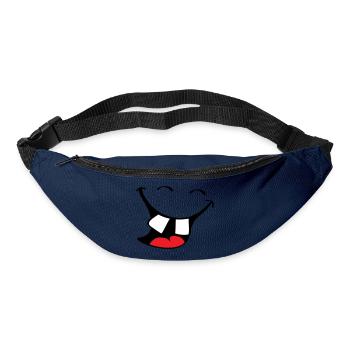 Big smile. Happy, smiling mouth, lips face. - Bum bag - navy - Front