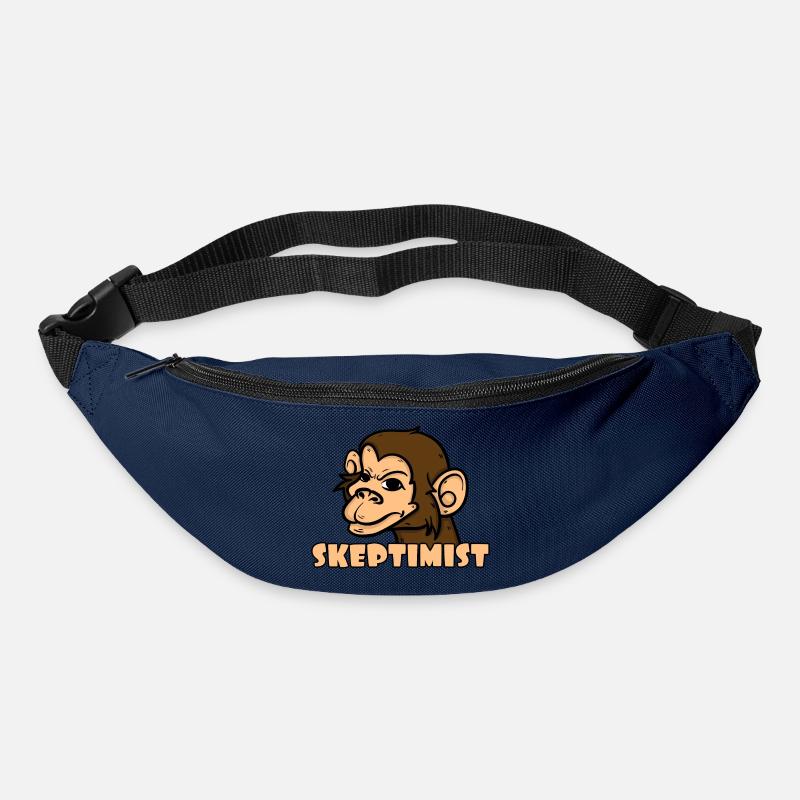 Skeptiker Affe - Skeptimist - Gürteltasche - Navy