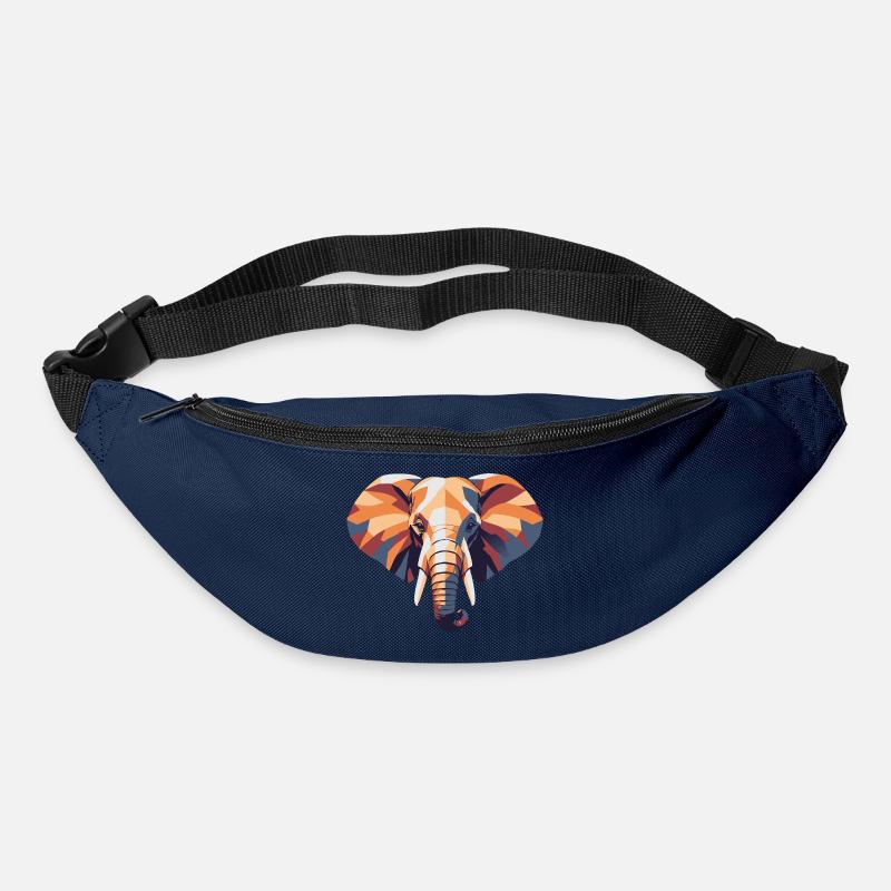 Elefant_farbe_poly - Bum bag - navy