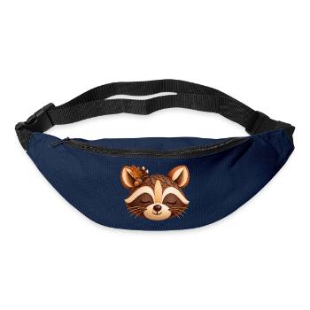 Waschbär in herbstlicher Natur-Optik  - Gürteltasche - Navy - Vorne
