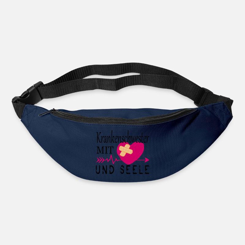 Krankenschwester mit Herz - Gürteltasche - Navy