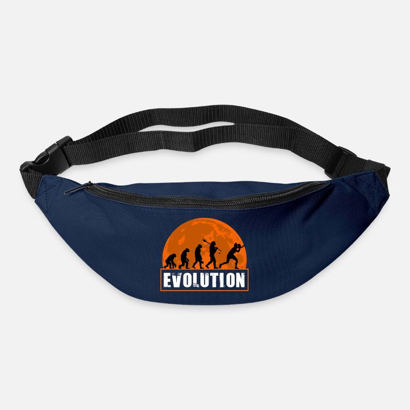 Table Tennis Evolution Ping Pong Player Art - Bum bag - navy