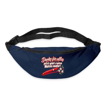 Ruhestand Lehrer Abschiedsgeschenk Danke - Gürteltasche - Navy - Vorne