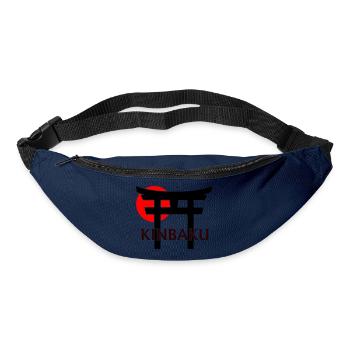 Kinbaku unter Torii und roter Sonne (weiß) - Gürteltasche - Navy - Vorne