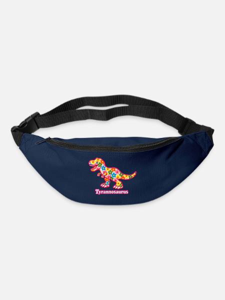 Floraler Tyrannosaurus T-Rex – Pyrenäenlinien-Labor - Gürteltasche - Navy