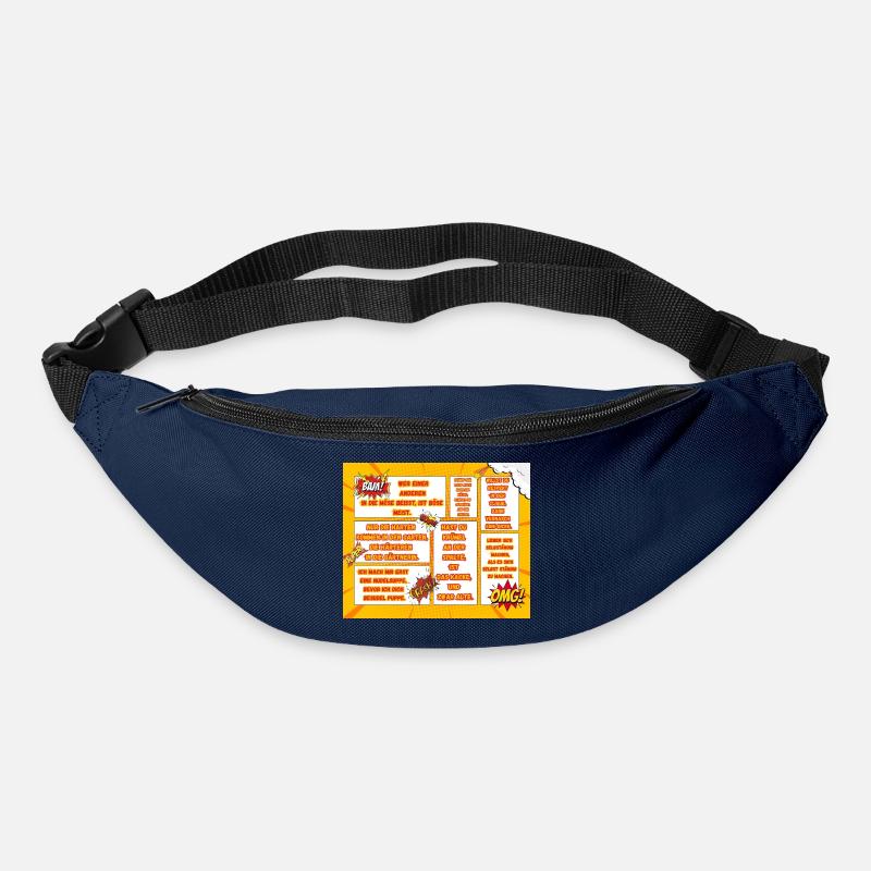 Comic-Style Sprüche für Mutmacher - Gürteltasche - Navy