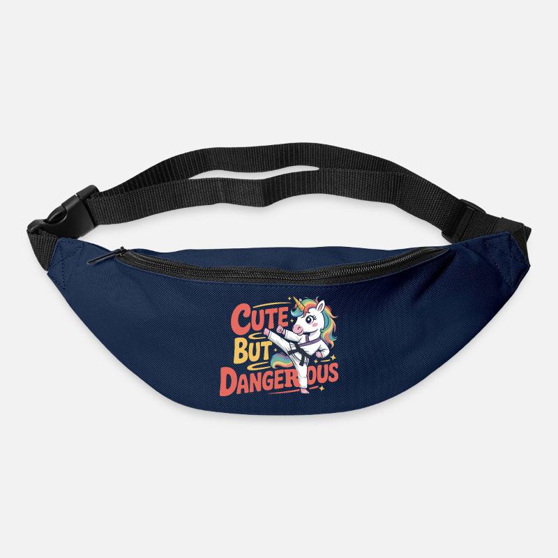 Niedlich doch gefährlich Einhorn Karate - Gürteltasche - Navy