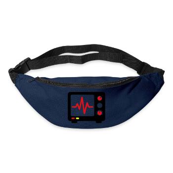ECG Monitor Heartbeat Medicine - Bum bag - navy - Front