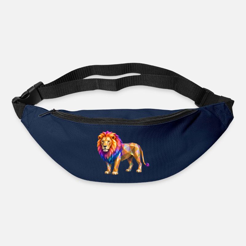 Polygonlöwe Farbexplosion - Gürteltasche - Navy