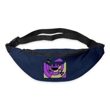 Halfpipe Skatepark Grafik - Gürteltasche - Navy - Vorne