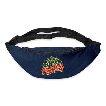 Stay Positive Positiv Denken Gute Laune Motivation - Gürteltasche - Navy - Vorne