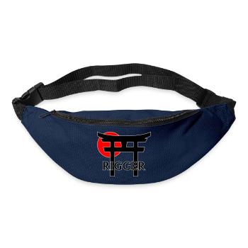 Rigger unter Torii und roter Sonne (schwarz) - Gürteltasche - Navy - Vorne