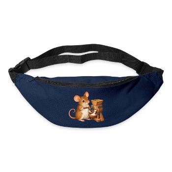 Maus mahlt Getreide - Gürteltasche - Navy - Vorne