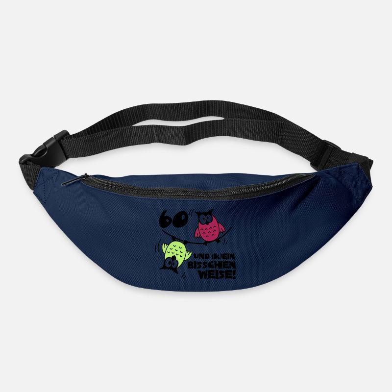 Geburtstag 60 und kein bisschen Weise, Eulen - Gürteltasche - Navy