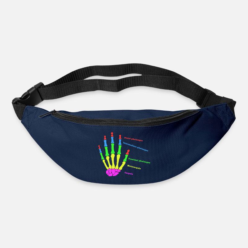 Hand Knochen Anatomie Mensch Evolution Physio - Gürteltasche - Navy