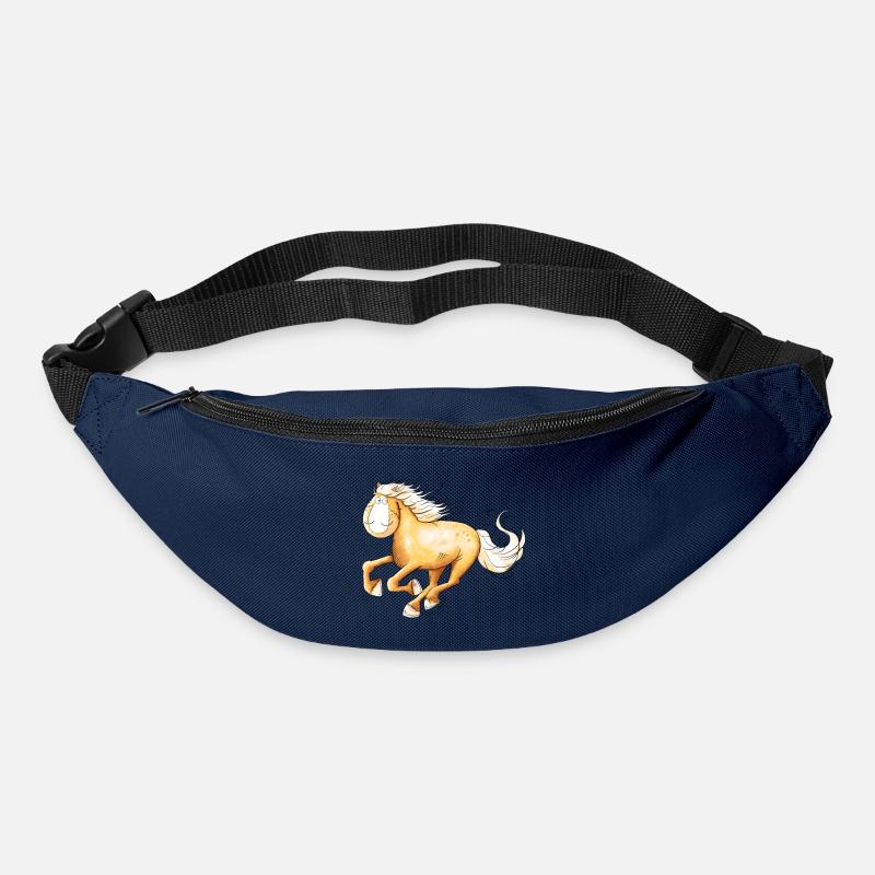 Schneller Haflinger I Pferd Pferde Comic - Gürteltasche - Navy