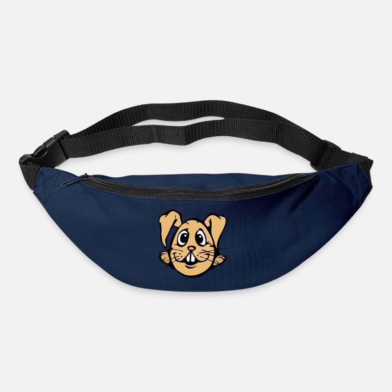 Hasi ! comic Hase Ei lustig Eierkopf Ostern  - Gürteltasche - Navy