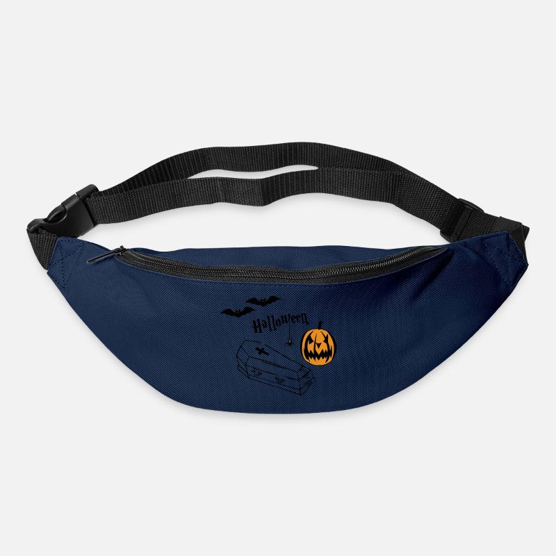 Silhouette de citrouille d’Halloween - Sac banane - marine