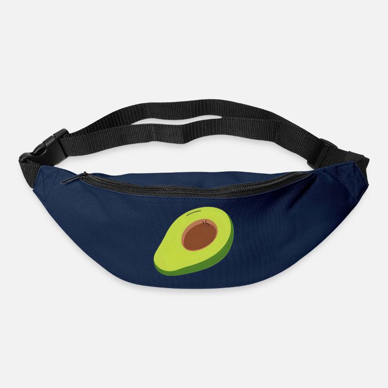 Avocado Halbschnitt Illustration - Bum bag - navy
